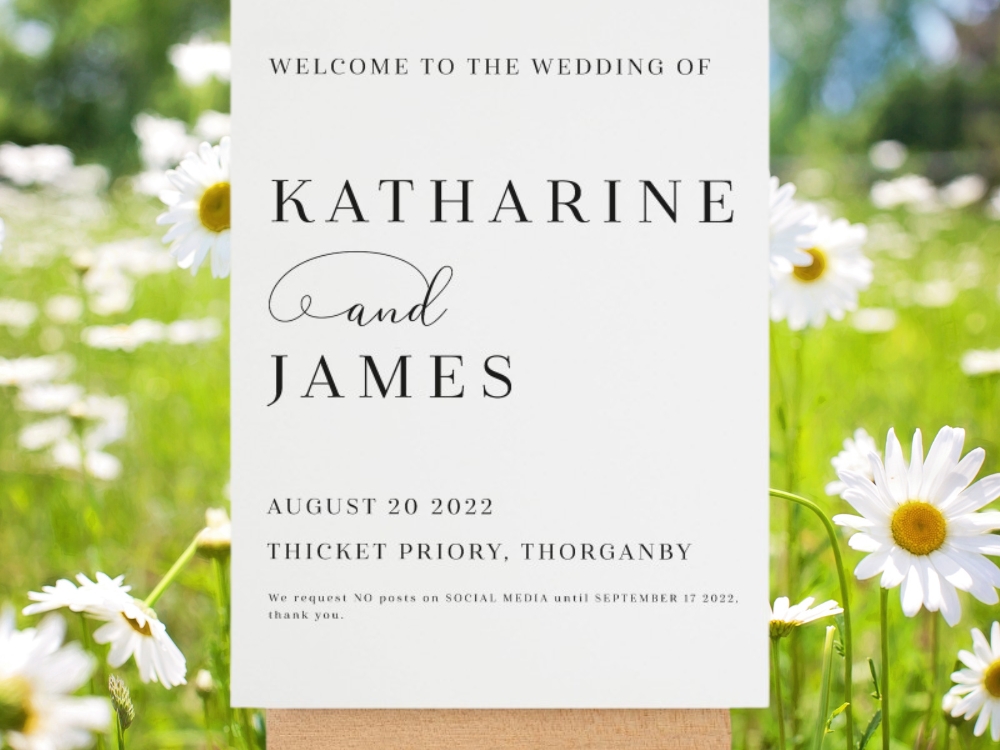 Should Your Wedding Welcome Sign Include The Word Established ?